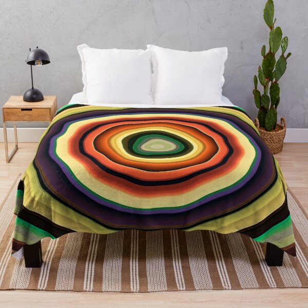 Item preview, Seventies Concentric Wavy Circles in Yellow, Brown and Green designed and sold by KaSaPo.
