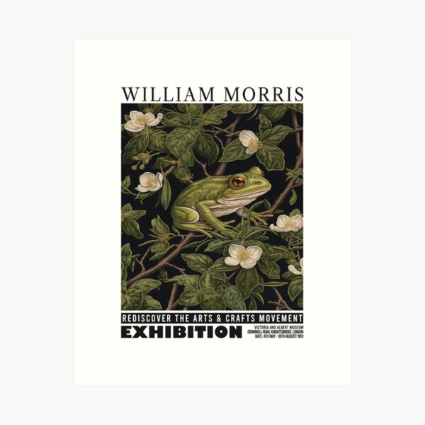 Aperçu de l'œuvre William Morris Grenouille Animal Botanique créée et vendue par MidCenturyStore.