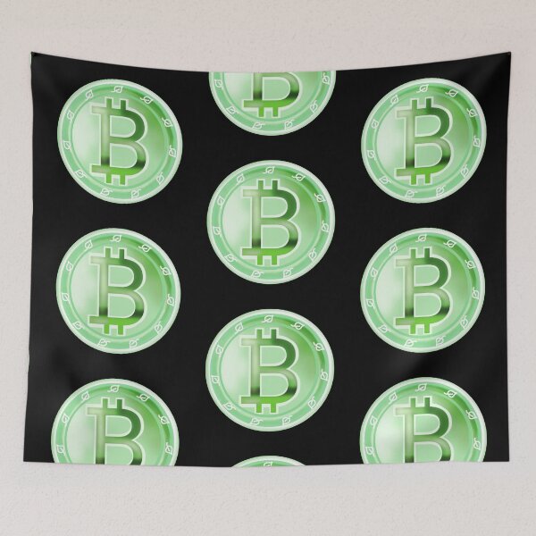 Item preview, Bitcoin symbol, silhouette art, Bitcoin money symbol, Bitcoin sign in green designed and sold by katecheerycake.