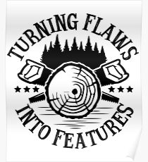 Turning Flaws Into Features (Woodworking) Poster