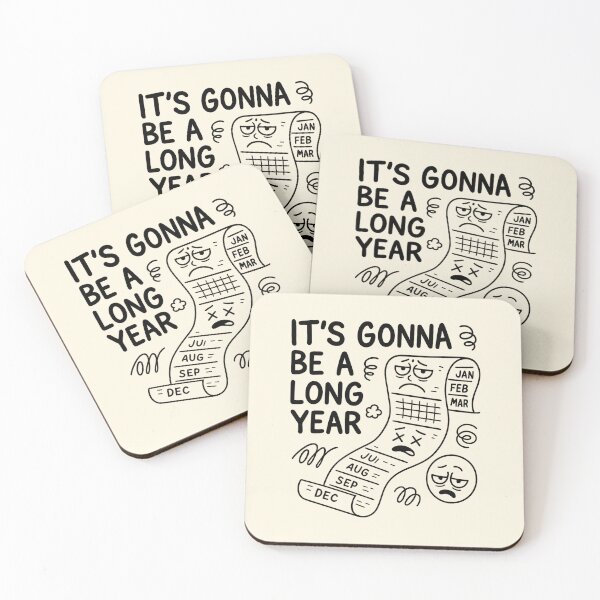 Item preview, It’s Gonna Be A Long Year – Funny Cartoon Calendar Design designed and sold by Bratak.