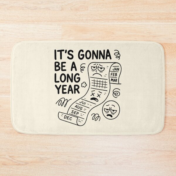 Item preview, It’s Gonna Be A Long Year – Funny Cartoon Calendar Design designed and sold by Bratak.