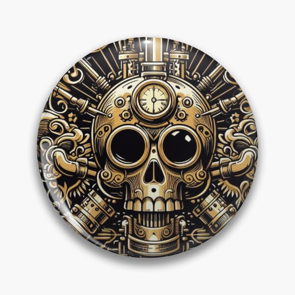 Item preview, Steampunk Skull Brass Artwork – Intricate Victorian Mechanical Design designed and sold by DIQDESIGN.