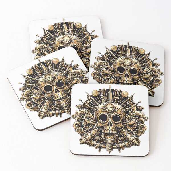 Item preview, Steampunk Skull Brass Artwork – Intricate Victorian Mechanical Design designed and sold by DIQDESIGN.