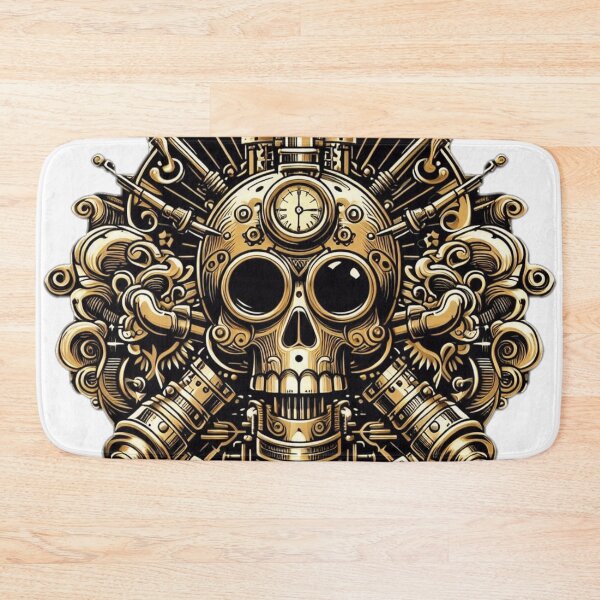 Item preview, Steampunk Skull Brass Artwork – Intricate Victorian Mechanical Design designed and sold by DIQDESIGN.