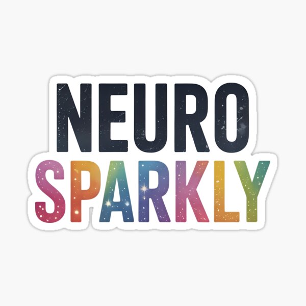 Vista previa del artículo con la obra «Neuro Sparkly TDAH Autismo», diseñado y vendido por AniArtPL.
