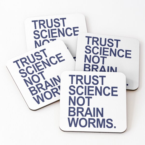 Item preview, Trust Science NOT Brain Worms (navy) designed and sold by Thelittlelord.