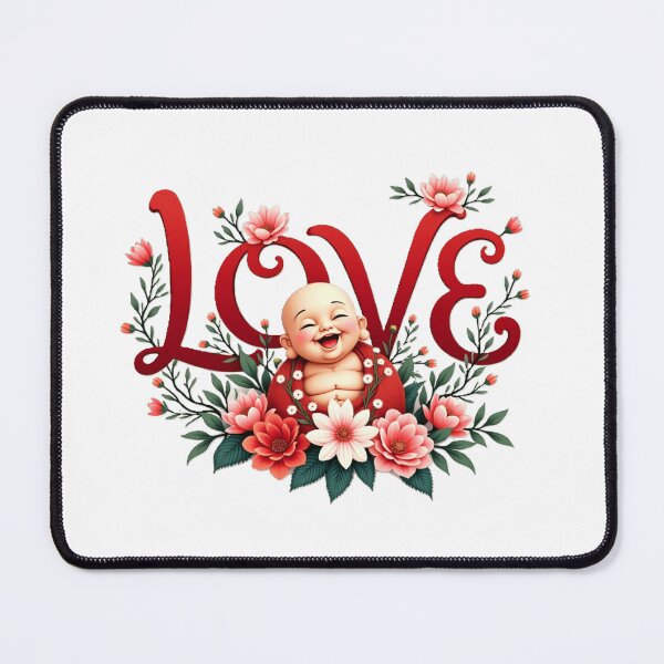 Item preview,  Love, sweet cute happy buda with lotus flowers designed and sold by nicnacc.