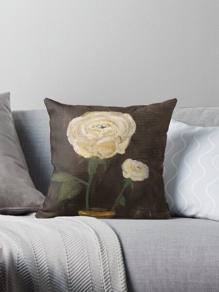 Item preview, White Rose Painting designed and sold by PatchworkHues.