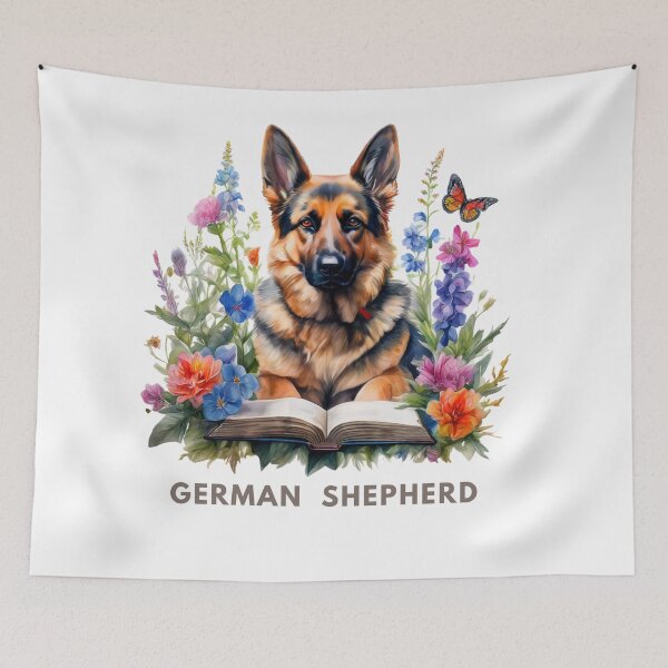 Item preview, Flowers growing from book | German Shepherd | Bookoholic designed and sold by GrifonJ.