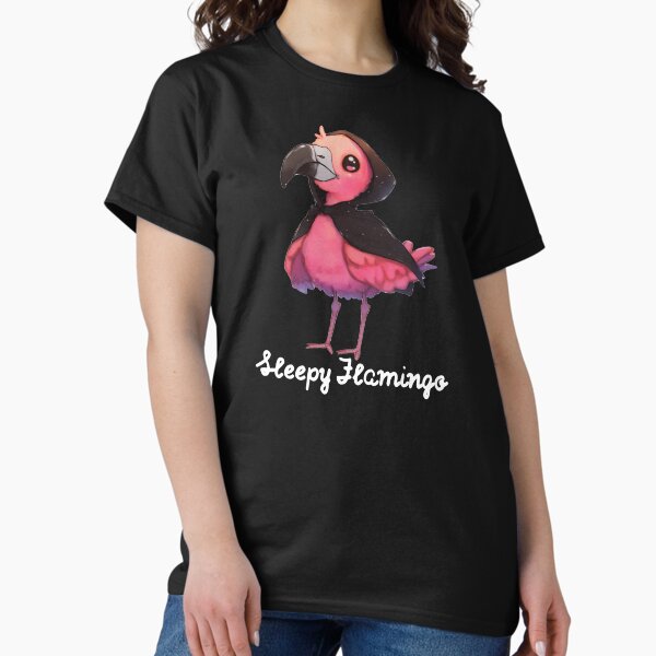 Vista previa del artículo con la obra «Flamenco soñoliento 2», diseñado y vendido por lilghostslife.