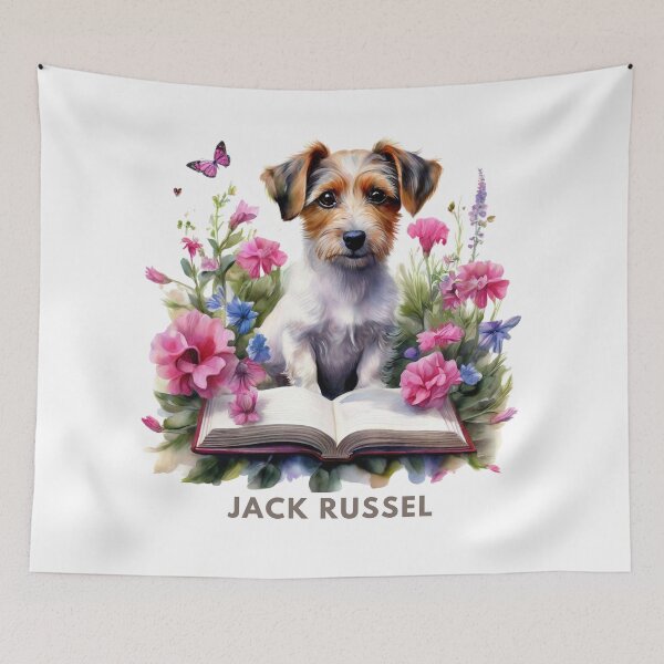 Item preview, Flowers growing from book | Jack Russell Terrier dog  designed and sold by GrifonJ.