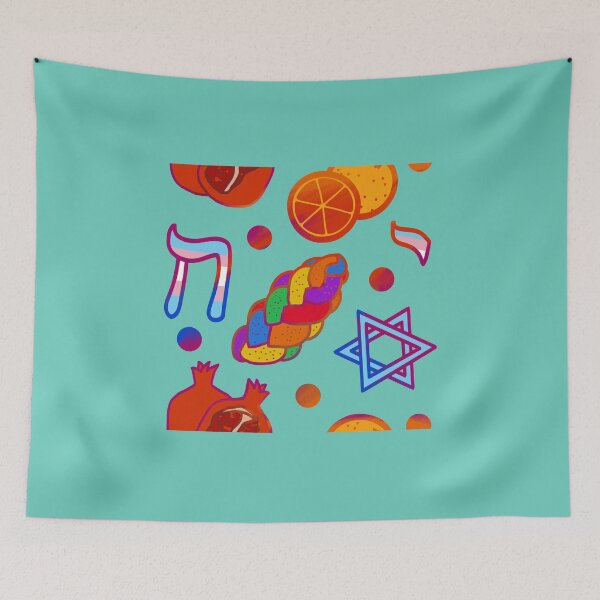 Item preview, Queer Jewish Pride 2025 (2, Teal Tile) designed and sold by PeaceforIsrael.