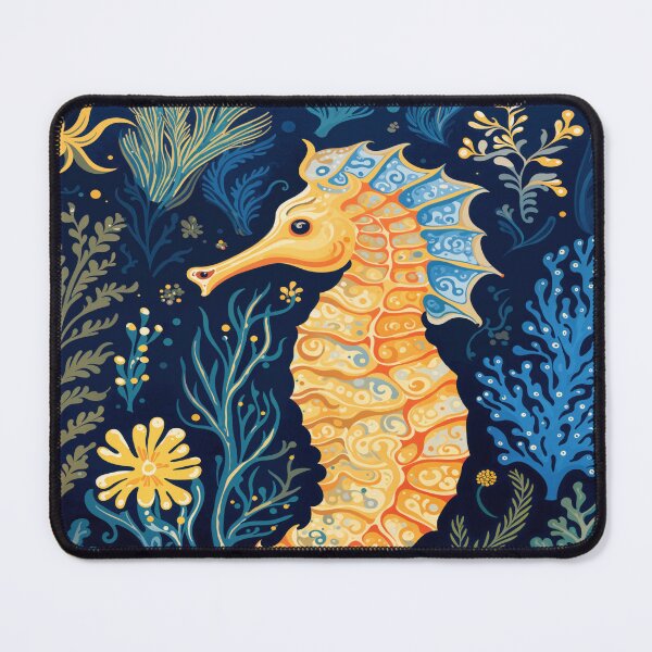 Item preview, William Morris Seahorse Underwater Botanical designed and sold by MidCenturyStore.