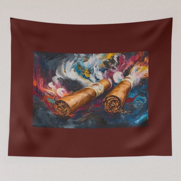 Item preview, Cigars in Motion - Swirling Colors and Bold Contrasts Create a Dynamic Energy designed and sold by OlfactoART Studio.