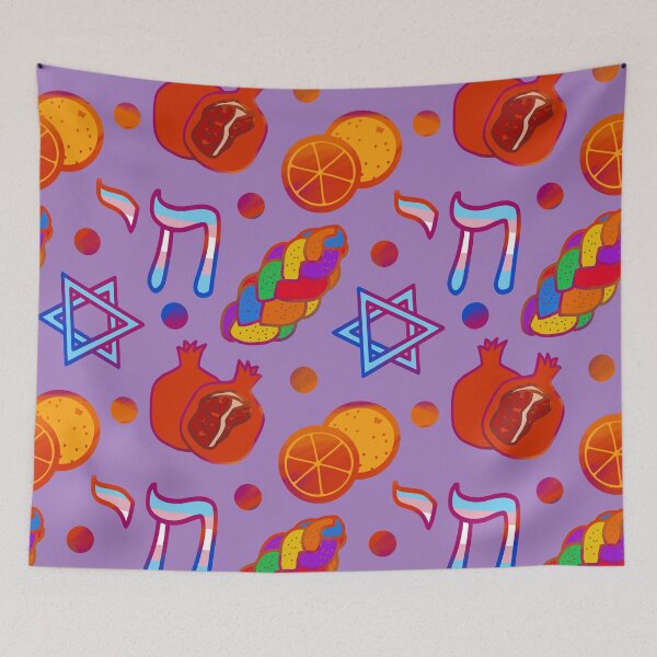 Item preview, Queer Jewish Pride 2025 (4, Lavender Tile) designed and sold by PeaceforIsrael.