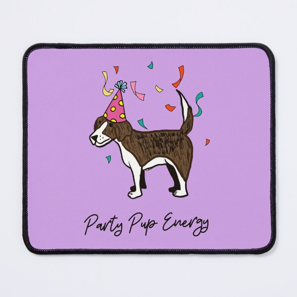Item preview, Party Pup Energy with a Beagle Dog in a Party Hat and Confetti designed and sold by ScarletGiraffee.
