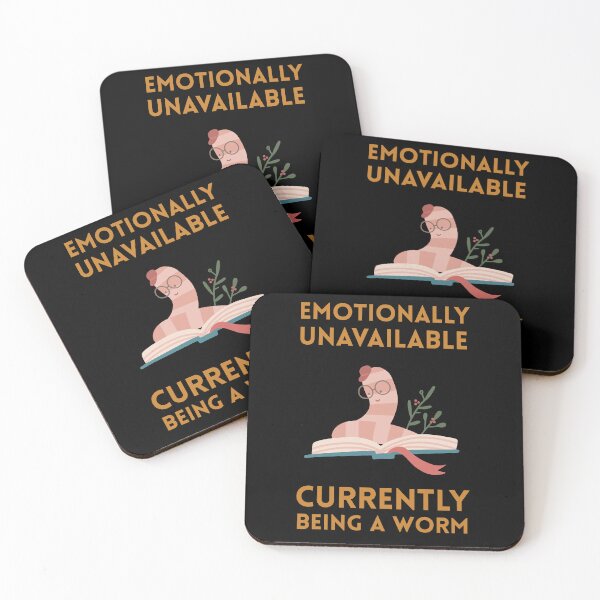 Item preview, Emotionally Unavailable Currently Being a Worm Funny T-Shirt Perfect Form Bookworm designed and sold by EvocatiVerse.