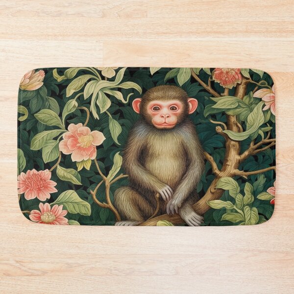 Item preview, William Morris Monkey Jungle Botanical designed and sold by MidCenturyStore.
