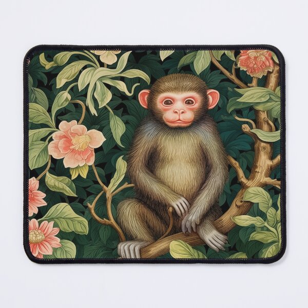 Item preview, William Morris Monkey Jungle Botanical designed and sold by MidCenturyStore.