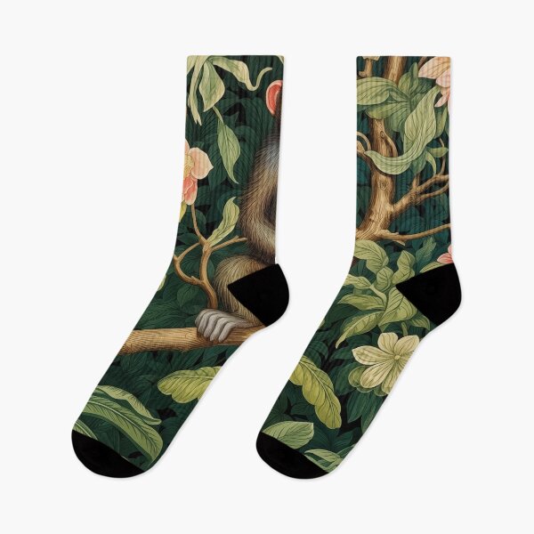 Item preview, William Morris Monkey Jungle Botanical designed and sold by MidCenturyStore.