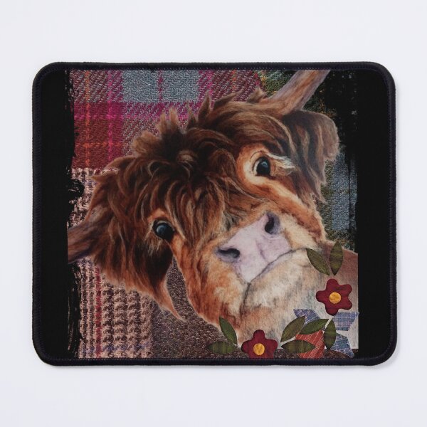Item preview, Highland cow, scotish tartan, cattle,  designed and sold by NessArtByEwa.