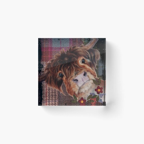 Item preview, Highland cow, scotish tartan, cattle,  designed and sold by NessArtByEwa.