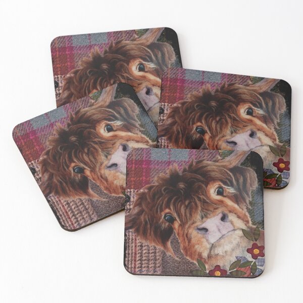 Item preview, Highland cow, scotish tartan, cattle,  designed and sold by NessArtByEwa.