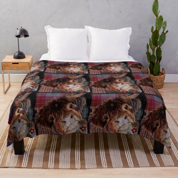 Item preview, Highland cow, scotish tartan, cattle,  designed and sold by NessArtByEwa.
