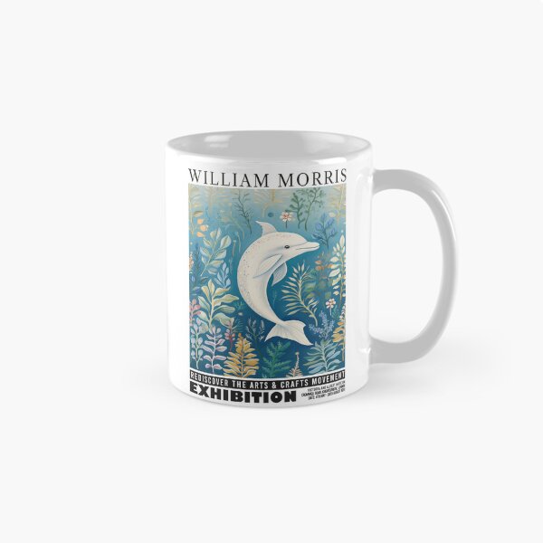 Item preview, William Morris Dolphin Ocean Botanical designed and sold by MidCenturyStore.