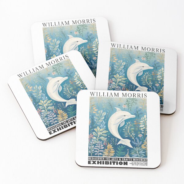 Item preview, William Morris Dolphin Ocean Botanical designed and sold by MidCenturyStore.