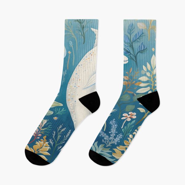 Item preview, William Morris Dolphin Ocean Botanical designed and sold by MidCenturyStore.