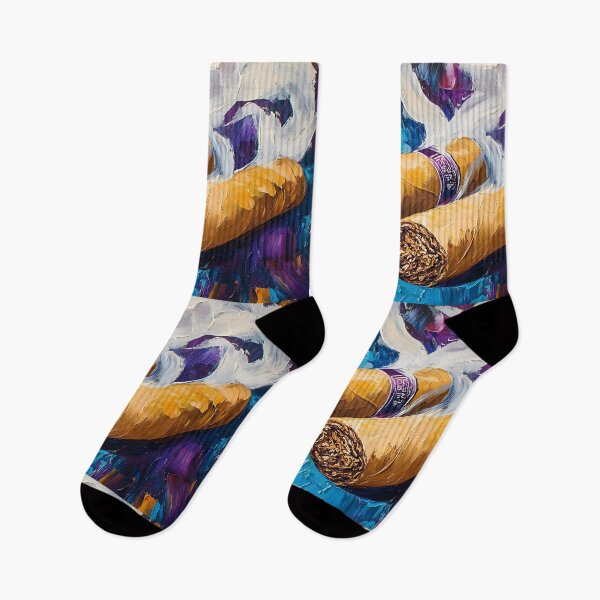 Item preview, Swirling Smoke and Vivid Colors - Two Cigars Amid Dynamic Energy Abstract Digital AI Art designed and sold by OlfactoART Studio.