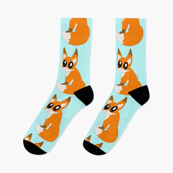 Item preview, Little fox (light blue background) designed and sold by CreationsByFey.