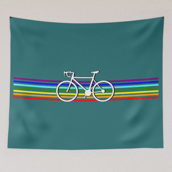 Item preview, bicycle and rainbow, traveling by bicycle is a symbol of freedom and happy running on the roads of the world. take this symbol with you! designed and sold by rikyfreestyle.