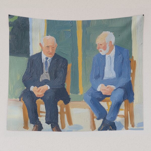 Item preview, Francis Crick and James Watson | Post-impressionist painting style designed and sold by ComicsFactory.