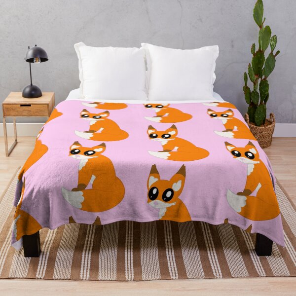 Item preview, Little fox (pink background) designed and sold by CreationsByFey.