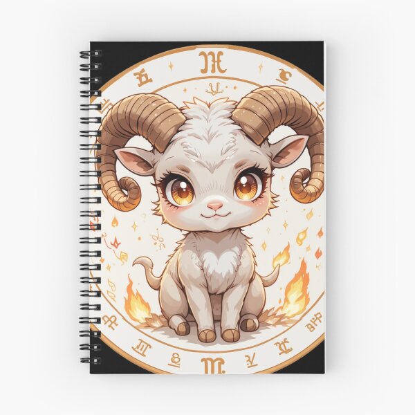 Item preview, cute chibi Aries ram with sparkling eyes designed and sold by Nimkaew.
