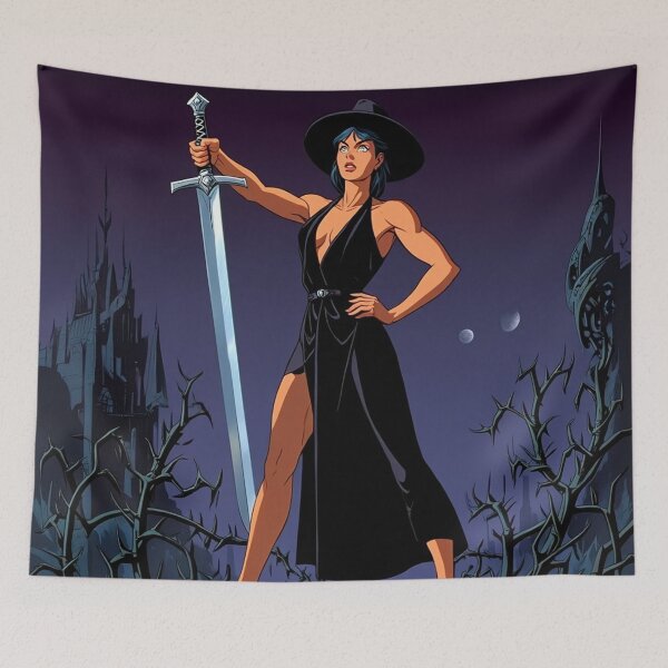 Item preview, Vampire Hunter woman cool Dracula hunter female warrior art designed and sold by Vintage Designs +.