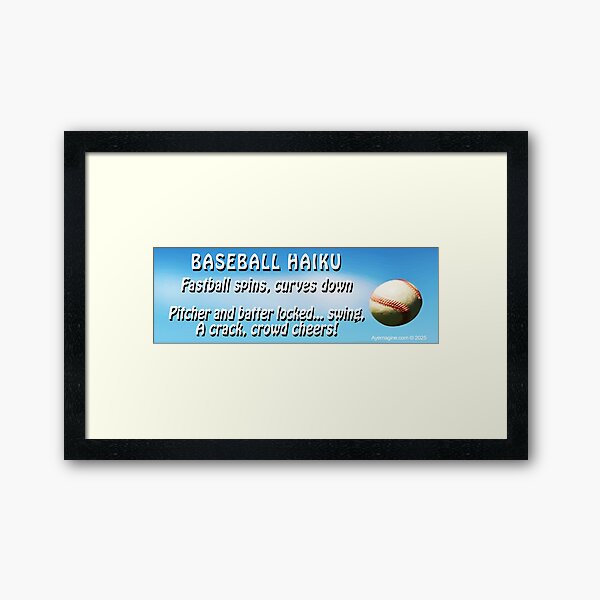 Baseball Haiku Framed Art Print