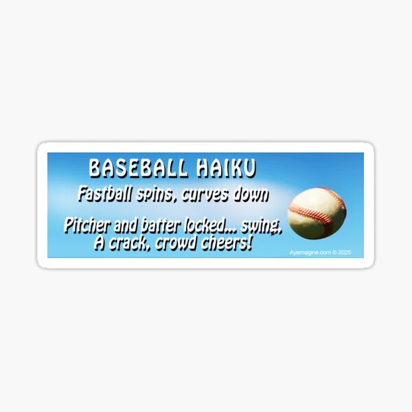 Baseball Haiku Sticker