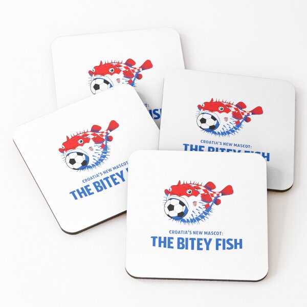 Item preview, Croatia Football Mascot - The Bitey Fish Pufferfish Soccer Design designed and sold by AnnDesignStudio.