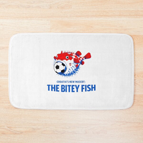 Item preview, Croatia Football Mascot - The Bitey Fish Pufferfish Soccer Design designed and sold by AnnDesignStudio.