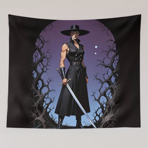 Item preview, Vampire Hunter woman cool Dracula hunter female warrior art designed and sold by Vintage Designs +.