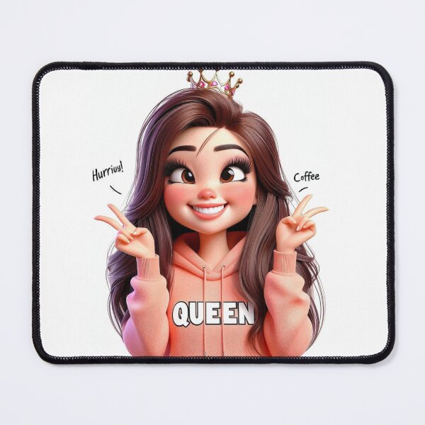 Item preview, Queen Toonie female peach hoodie white font designed and sold by Savage.SelfHelp .