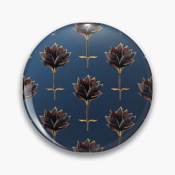 Item preview, Elegant Black Lotus Seamless Pattern on Navy Background designed and sold by Art Garden.