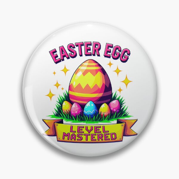 Item preview, Easter Egg Level Mastered:  Funny Gamer Style Spring Hunt Art For Kids And Adults designed and sold by elynne9.