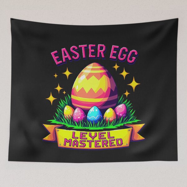 Item preview, Easter Egg Level Mastered:  Funny Gamer Style Spring Hunt Art For Kids And Adults designed and sold by elynne9.