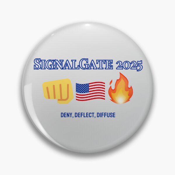 Item preview, SignalGate 2025 Emojis : Deny, Deflect, Diffuse designed and sold by TRVLR Designs.