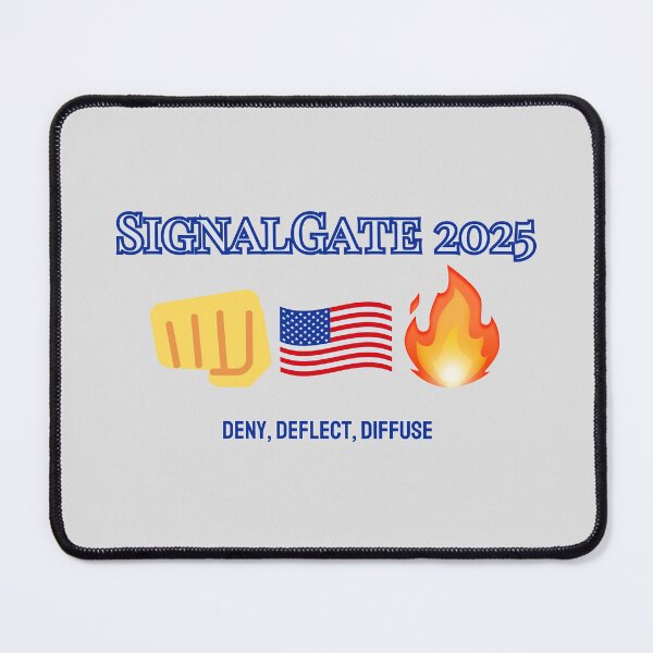 Item preview, SignalGate 2025 Emojis : Deny, Deflect, Diffuse designed and sold by TRVLR Designs.